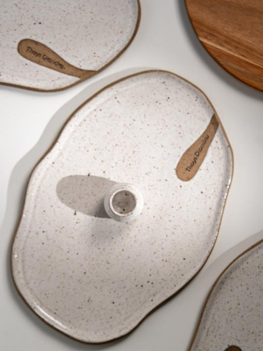 Bandeja retangular orgânica personalizada