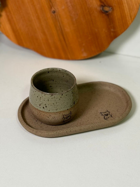 Copinho Cumbuca com pires alongado personalizado