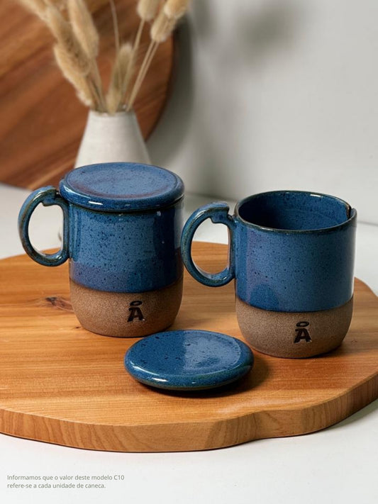 Caneca Encontro com recorte para chá e tampinha personalizada