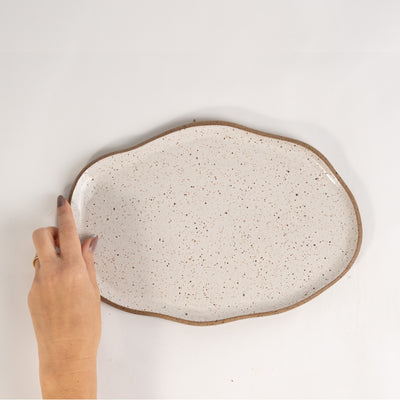 Bandeja retangular orgânica