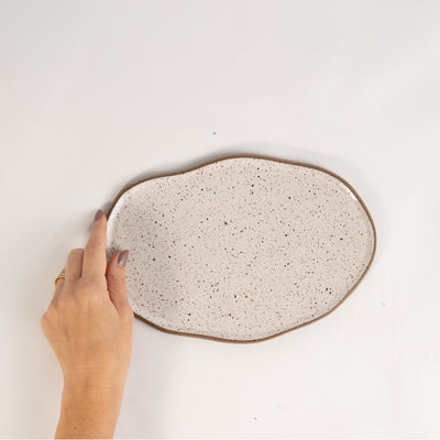 Bandeja retangular orgânica