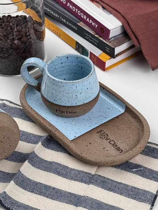 Xícara Cumbuca com Alça Esfera com pires alongado personalizada