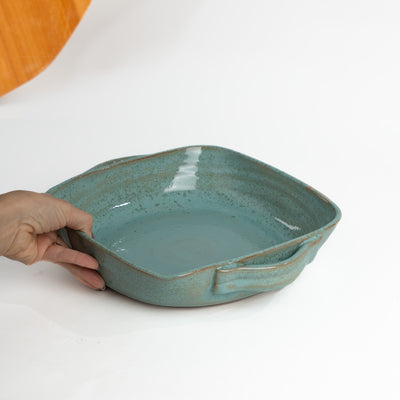 Assadeira quadrada com alças