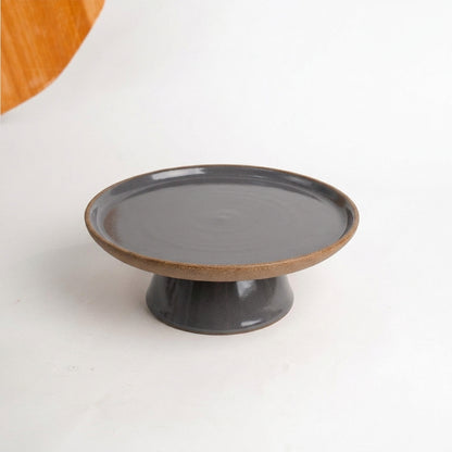 Bowl-leira AMME em cerâmica artesanal — tamanho 24cm, argila Cappuccino, esmalte Grafite