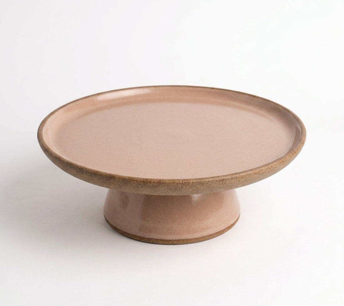 Bowl-leira AMME em cerâmica artesanal — tamanho 24cm, argila Cappuccino, esmalte Nude