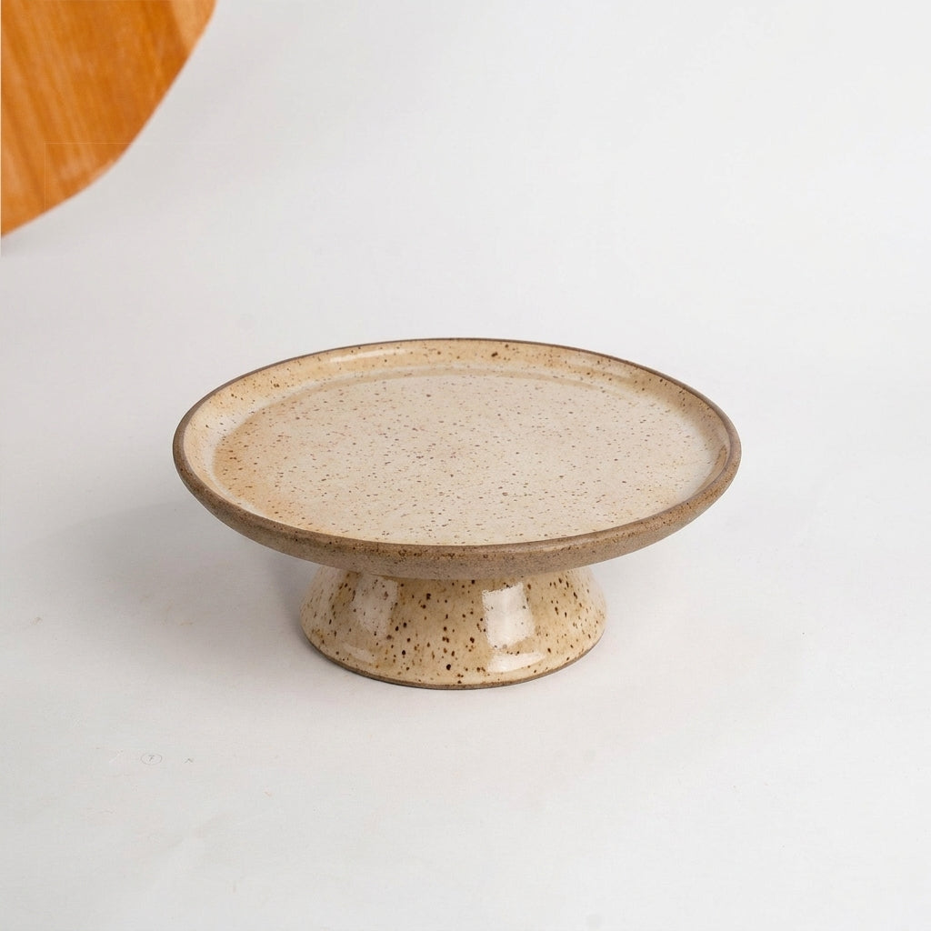 Bowl-leira AMME em cerâmica artesanal — tamanho 24cm, argila Flocos, esmalte Pedra Sabão