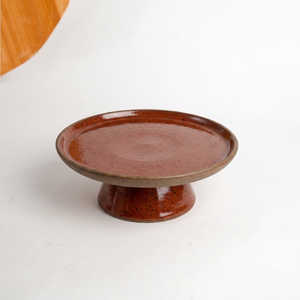 Bowl-leira AMME em cerâmica artesanal — tamanho 24cm, argila Flocos, esmalte Sol de Terracota