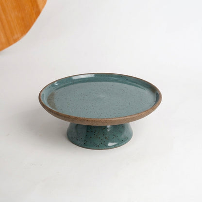 Bowl-leira AMME em cerâmica artesanal — tamanho 24cm, argila Flocos, esmalte Verde Exército