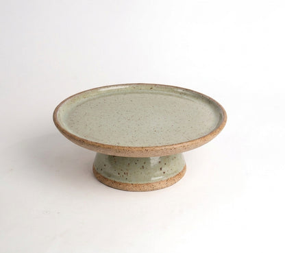 Bowl-leira AMME em cerâmica artesanal — tamanho 24cm, argila Flocos, esmalte Verde Pompeia