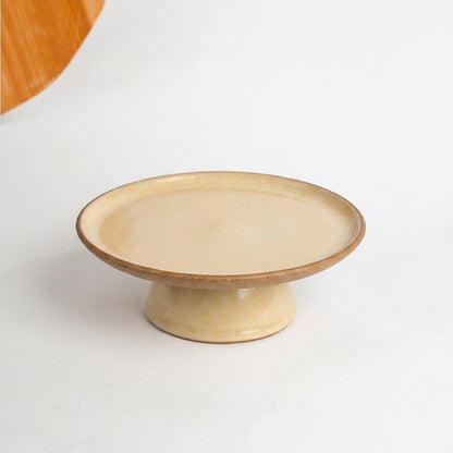 Bowl-leira AMME em cerâmica artesanal — tamanho 29cm, argila Cappuccino, esmalte Pedra Sabão