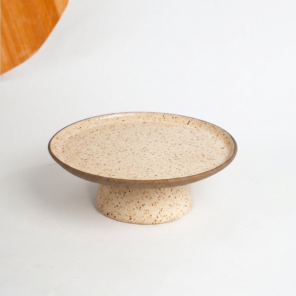 Bowl-leira AMME em cerâmica artesanal — tamanho 29cm, argila Flocos, esmalte Pedra Sabão
