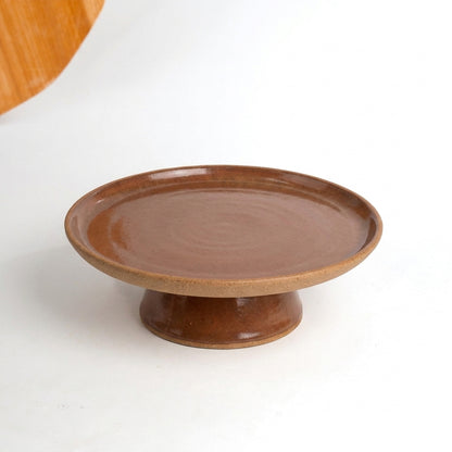 Bowl-leira AMME em cerâmica artesanal — tamanho 31cm, argila Cappuccino, esmalte Sol de Terracota