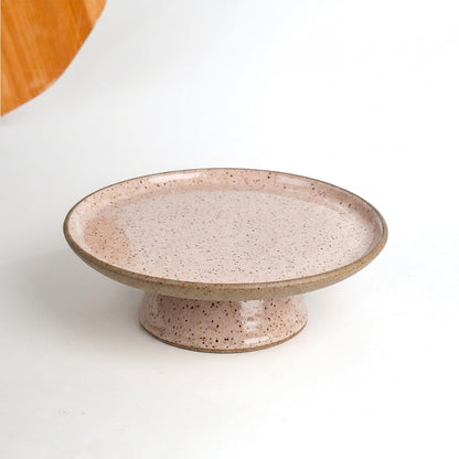 Bowl-leira AMME em cerâmica artesanal — tamanho 31cm, argila Flocos, esmalte Nude