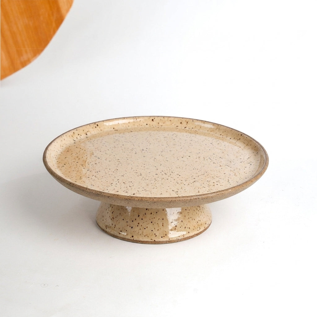 Bowl-leira AMME em cerâmica artesanal — tamanho 31cm, argila Flocos, esmalte Pedra Sabão