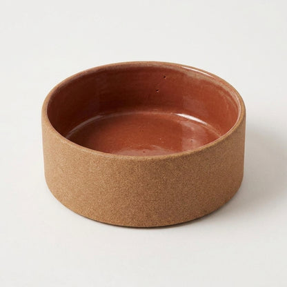 Comedouro Pet em cerâmica artesanal — tamanho 11 Ø X 4 CM, argila Cappuccino, esmalte Sol de Terracota