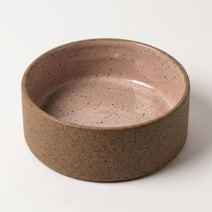 Comedouro Pet em cerâmica artesanal — tamanho 11 Ø X 4 CM, argila Flocos, esmalte Nude