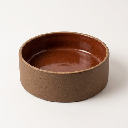Comedouro Pet em cerâmica artesanal — tamanho 11 Ø X 4 CM, argila Flocos, esmalte Sol de Terracota