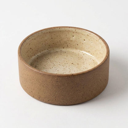 Comedouro Pet em cerâmica artesanal — tamanho 18 Ø x 6 CM, argila Flocos, esmalte Pedra Sabão