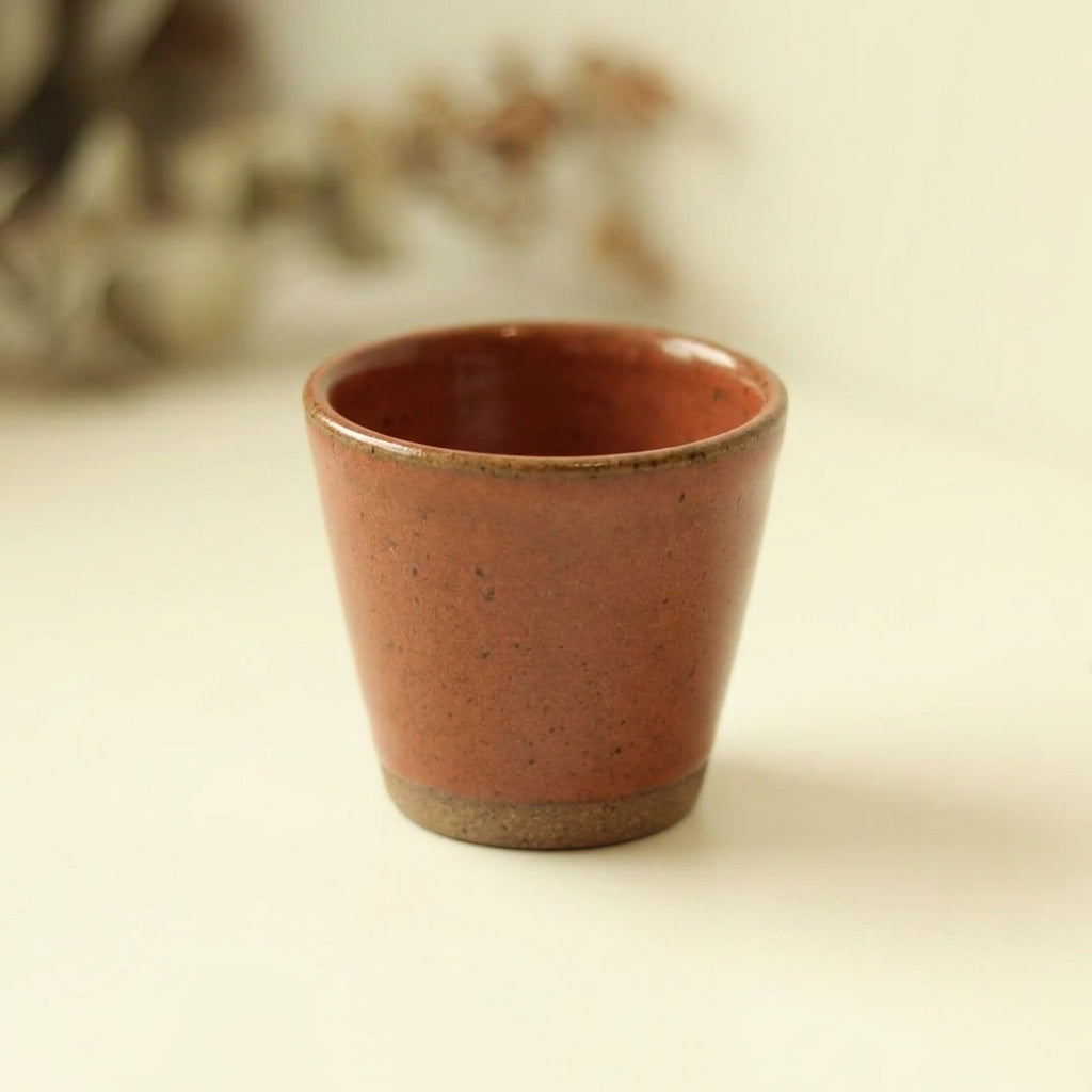 Copinho Tulipa em cerâmica artesanal — argila Flocos, esmalte Sol de Terracota