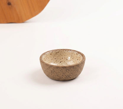 Mini Bowl Quadrado em cerâmica artesanal — argila Flocos, esmalte Pedra Sabão